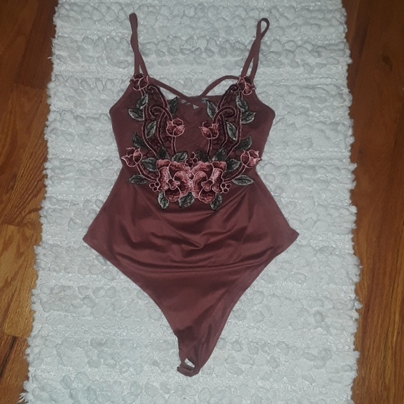 Charlotte Russe Other - Charlotte Russe dusty rose body suit